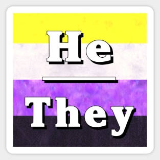 He-They Pronouns: Non-Binary Sticker
